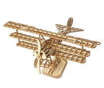 Puzzle 3D / Maquette bois Avion triplan - Robotime