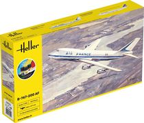 Maquette avion civil : Starter Kit Boeing 747 "Air France" 1/125 - Heller 56459