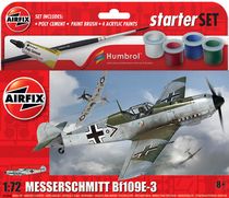 Maquettes navire militaire : Starter set Messerschmitt bf109E-3 1/72 - Airfix 55106A