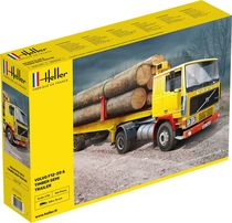 Maquette de camion : Volvo F12-20 G.T.1 & Timber Semi Trailer - 1/32 - Heller 81704