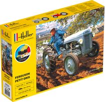 Maquette de tracteur : Coffret Ferguson "Petit gris" - 1/24 - Heller 57401