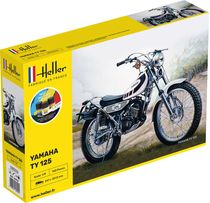 Maquette moto : Starter Kit - Yamaha TY 125 - 1:8 - Heller 56902