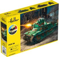 Coffret cadeau maquette militaire WWII : Starter Kit FCM36 1/35 - Heller 35322