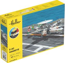 Coffret maquette avion de surveillance : Starter Kit E-2C Hawkeye 1/72 - Heller 58300