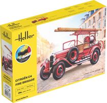 Coffret cadeau maquette voiture : Stater kit Citroën C4 Fire Brigade 1/24 - Heller 56733