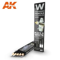 Watercolor pinceaux Set Black And White - Ak Interactive AK10039