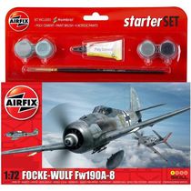 Maquette d'avion militaire : Starter kit Focke-Wulf Fw190A-8 1/72 - Airfix 55110