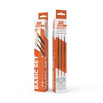 Outil de modélisme : Ensemble basique de pinceaux - Ak Interactive B104