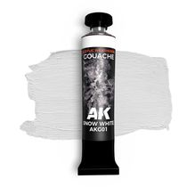 Peintures pour maquettes : Gouache - Blanc neige - Ak Interactive G01
