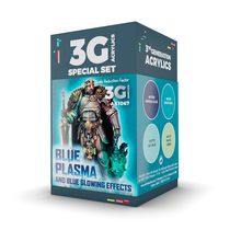 Peintures pour figurines : Wargame Color set Blue plasma and glowing effects - AK 1067