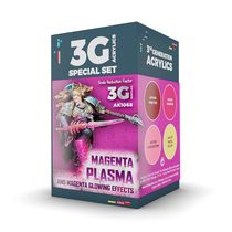 Peintures pour figurines : Wargame Color set Magenta plasma and glowing effects - AK 1068