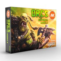 Coffret de peintures pour maquettes : Set de couleur orcs et créatures vertes - Ak Interactive AK11600