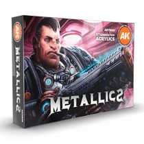 Coffret de peintures pour maquettes : Set de couleur métalliques - Ak Interactive AK11608