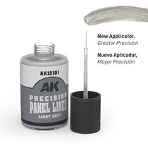 Accessoire de modelismes : Précision panel liner light grey - Ak interactive 12101