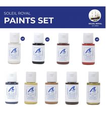Ensemble de peintures maquette en bois : Voilier Soleil Royal - Artesania Latina 277PACK16