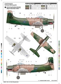 Maquette d'avion militaire : Douglas A-1H AD-6 Skyraider 1966 - Trumpeter 02253