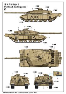 Maquette de char : British MBT challenger-1 (mk.3) au 1/35 - Trumpeter 09612  9612
