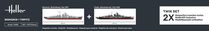 Maquettes bateaux : Bismarck + Tirpitz Twinset 1/400 - Heller 85078