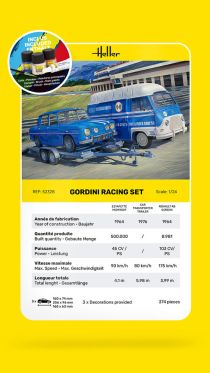 Starter kit : Maquette voitures Gordini Racing Set 1/24 - Heller 52328