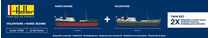 Maquette bateau : Starter Kit VOLONTAIRE + MARIE JEANNE Twinset - 1:200 - Heller 55604