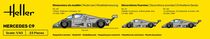 Maquette de voiture de course : Starter kit Mercedes C9 au 1/43 - Heller 56107