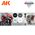 Peintures pour figurines : Wargame Color set Argent non métallique - AK 1073