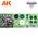 Wargame Color set Emeralds and grenn gems - AK 1078