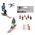 Figurines miniatures de 6 personnages assis avec skis - 1:32 - JC collection 5677-54200