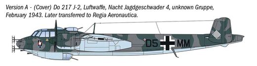 Maquette militaire : Dornier Do 217 J1/J2. 1/72 - Italeri 91266