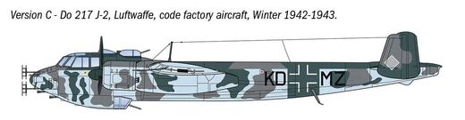 Maquette militaire : Dornier Do 217 J1/J2. 1/72 - Italeri 91266