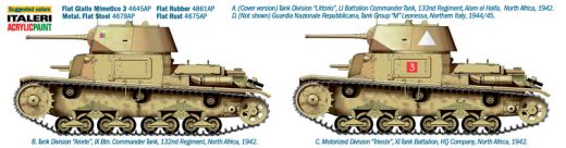 Maquette militaire : Char M14/41+ infanterie italienne 1/35 - Italeri 06543
