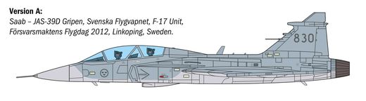 Maquette d'avion militaire : JAS-39D Gripen Biplace 1/48 - Italeri 2664