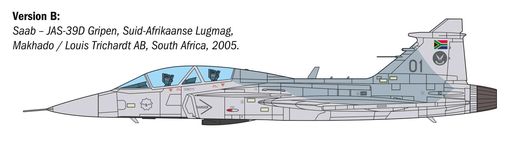 Maquette d'avion militaire : JAS-39D Gripen Biplace 1/48 - Italeri 2664