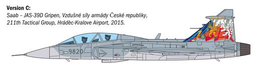 Maquette d'avion militaire : JAS-39D Gripen Biplace 1/48 - Italeri 2664