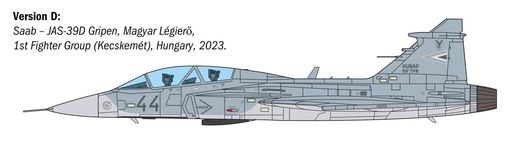 Maquette d'avion militaire : JAS-39D Gripen Biplace 1/48 - Italeri 2664