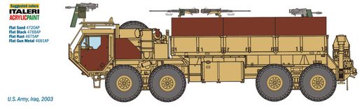 Maquette militaire : Blindé M985 HEMTT Gun Truck - 1:35 - Italeri 06510