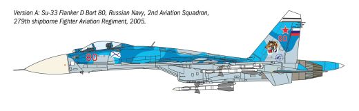 Maquette d'avion militaire : Su-33 Flanker-D 1/72 - Italeri 0197