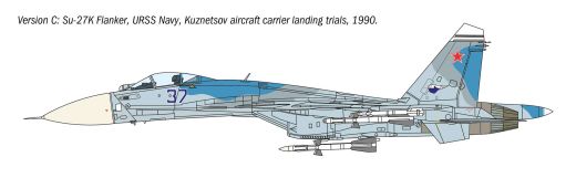 Maquette d'avion militaire : Su-33 Flanker-D 1/72 - Italeri 0197