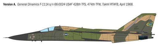 Maquette militaire US : F-111A Aardvark 1/72 - Italeri 91232