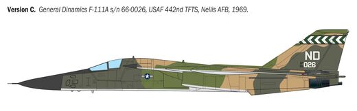 Maquette militaire US : F-111A Aardvark 1/72 - Italeri 91232