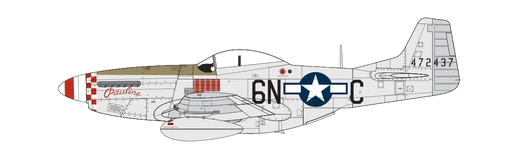 Maquette d'avion militaire : North American P-51D Mustang 1/72 - Airfix 01004B