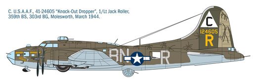 Maquette avion : B-17F Flying fortress 1/72 - Italeri 1487