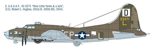 Maquette avion : B-17F Flying fortress 1/72 - Italeri 1487