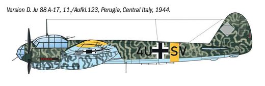 Maquette d'avion militaire : Junkers Ju 88 A bombardier torpilleur au 1/72 - Italeri 01489 1489
