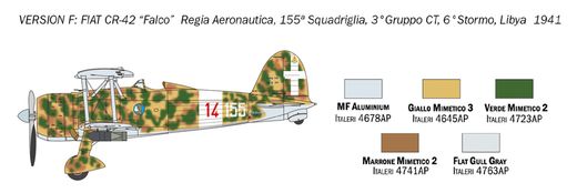 Maquette avion : FIAT CR.42 Falco - 1/72 - Italeri 01437 1437 - france-maquette.fr