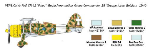 Maquette avion : FIAT CR.42 Falco - 1/72 - Italeri 01437 1437 - france-maquette.fr