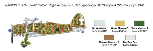 Maquette avion : FIAT CR.42 Falco - 1/72 - Italeri 01437 1437 - france-maquette.fr