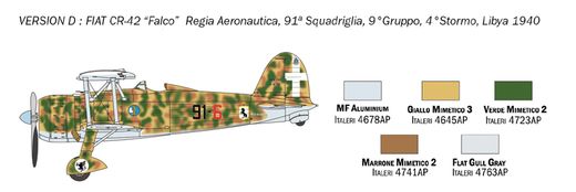 Maquette avion : FIAT CR.42 Falco - 1/72 - Italeri 01437 1437 - france-maquette.fr