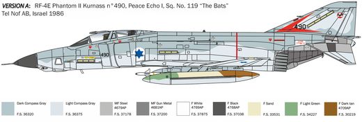 Maquette avion militaire : RF-4E Phantom II 1/48 - Italeri 2818