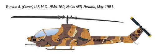 Maquette d'hélicoptère : AH-1T Sea Cobra au 1/48 - Italeri 90835